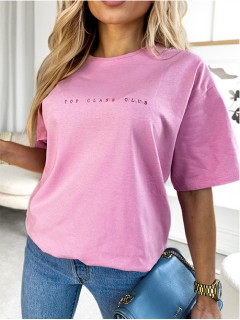 Koszulka Oversize Top Class Różowa